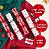 Joyfy 10-Pack No-Snap Christmas Crackers – Festive 10" Table Favors with Hats, Jokes & Surprise Gifts (2 Snowflake Designs) - 4 of 4
