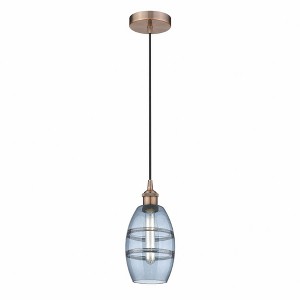 Vaz - 1 Light Cord Hung Mini Pendant In Industrial Style-8.13 Inches Tall and 5.88 Inches Wide - 1 of 1
