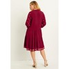 June + Vie by Roaman's Women's Plus Size Coraline Embroidered Peasant Dress - 3 of 4