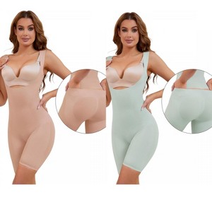 INSPIRE CHIC 2 Pcs Women's Butt Lifter Thigh Slimmers Bust Back Support Body Shapers - 1 of 4