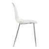 Kumasinova Modern Transparent Design Dining Chair Set of 4, Ergonomic Armless Chair with Metal Bracket, Minimalist Plastic Chair, Kitchen Chair - 4 of 4