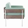 CAVINAS Polyester Accent Chair with Mid-Height Back and Wood Panel,Modern Upholstered Living Room Chairs,Reading Chairs for Living Room - 3 of 4
