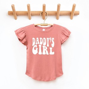 The Juniper Shop Daddy's Girl Wavy Toddler Flutter Sleeve Tee - 1 of 2