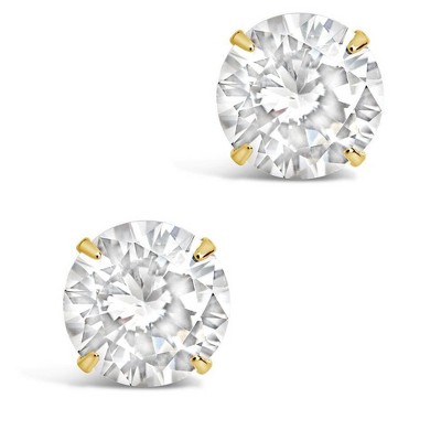 SHINE by Sterling Forever Sterling Silver 8mm CZ Studs