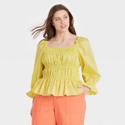 yellow blouses at target
