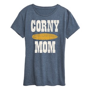 Women's - Instant Message - Valentine's Day Corny Mom Short Sleeve Graphic T-Shirt - 1 of 4