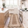 Washable Modern Scalloped Rug Non Slip Low Pile Rug Soft Contemporary Floor Cover Foldable Indoor Carpet for Living Room Bedroom Playroom Nursery - 3 of 4
