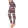 Women's One Size Fits Most Printed Leggings - One Size Fits Most - White Mark - 2 of 3