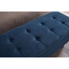 NicBex 58.6 Inch Storage Ottoman Bench Modern Button Tufted Velvet Bench with Metal Base for Living Room, Bedroom, Entryway - 4 of 4