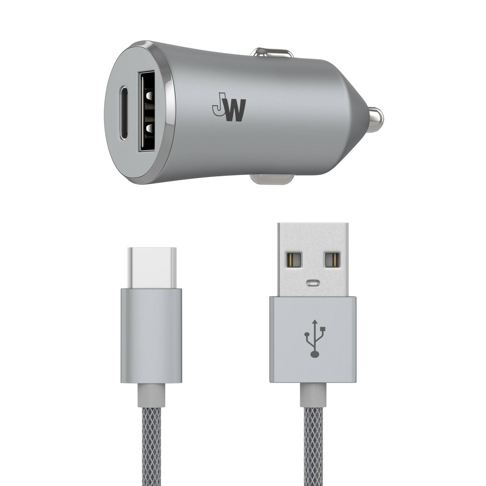 Just Wireless 705954030393 Dual Car Charger with 6 Feet USB