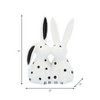 Sagebrook Home 7" Kissing Bunnies Sculpture - Contemporary Porcelain White and Black Bunny Statue for Home or Office Decor - Romantic Gift Idea - 3 of 4