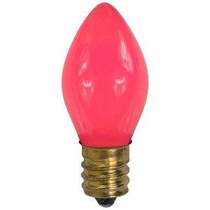 Northlight Pack of 25 Opaque Pink C7 Christmas Replacement Bulbs - 1 of 4