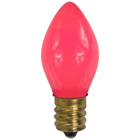 Northlight Pack of 25 Opaque Pink C7 Christmas Replacement Bulbs - image 1 of 4