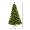 7ft. Mixed Pine Artificial Christmas Tree with Pine Cones, Berries and 500 Clear LED Lights – Full & Lush Holiday X-Mas Display - 2 of 4