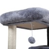 Sevobal Pet Tower Double layer cat Tree with cat house and ladder light, Modern Cat Furniture, Gray, 19.70"*17.70"*34.00" - 4 of 4