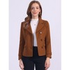 INSPIRE CHIC Women's Notched Lapel Double-Breasted Pea Coat - 3 of 4