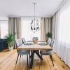 3-Light 18" Adjustable Industrial Globe Hanging Metal/Clear Glass Ceiling Pendant - Lalia Home - 4 of 4