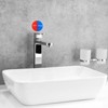 Unique Bargains Acrylic Self-Adhesive Decor Round Shape Hot/Cold Water Label - 4 of 4