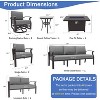 ALAULM Aluminum Patio Furniture Set with Propane Fire Pit Table - 3 of 4