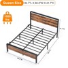 Karl Home Bed Frame with LED Light and Charging Station, Metal Platform Bed with Wood Headboard, No Box Spring Needed - 2 of 4