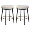 24.75'' Modern Counter Stools Set with Metal Frame and Footrest for Kitchen Island or Dining Room-3irtyhousy - 3 of 4