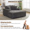 60" Oversized Chaise Lounge Indoor, Upholstered Sofa Bed, Comfy Reading Chair Fluffy Plush Cozy Couch Sofa Bed, for Living Room, Bedroom, Home - 3 of 4