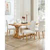Dining Chairs Set of 2,Modern Fabric Upholstered Ergonomic Kitchen Room Chairs with High Backrest - 2 of 4
