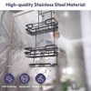 Aoibox Over The Door Shower Caddy With Double Soap Holder, Hanging Shower Organizer With 16 Hooks, No Drilling Bathroom Storage For Essentials, Black - 4 of 4