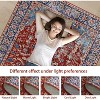 Washable Area Rug for Bedroom Vintage Low Pile Carpet Non-Slip Stain-Resistant No-Shedding Distressed Orange Dining Rugs - 3 of 4