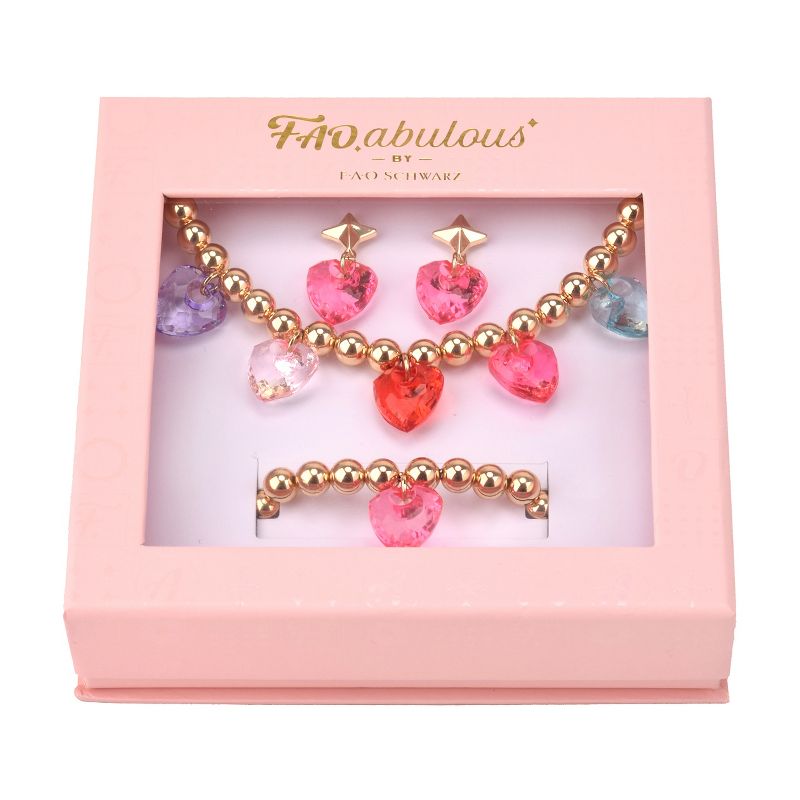 FAOabulous by FAO Schwarz Girls 3pk Necklace, Bracelet and Earring Set, 3 of 4