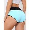 Allegra K Women's High Waist Breathable Soft Color-Block Available in Plus Size Briefs - 2 of 4