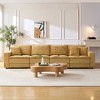 VYNXARIA 4 Seats,Oversized Sectional Sofa,L Shaped Corner Couch with Detachable Seat & Back Cushion,Corduroy Upholstery Convertible Sleeper Sofa&Couch - 3 of 4