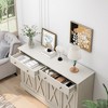 KTMBDW Wood Buffet Cabinet with Storage, Sideboard Cabinet with 4 Doors and 2 Drawers, Credenza for Living Room, Kitchen, Bedroom - 4 of 4