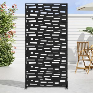 SpassWay 72"H 47"W Outdoor Metal Garden Trellis Privacy Screen Lattice Panel Indoor Room Divider - 1 of 4