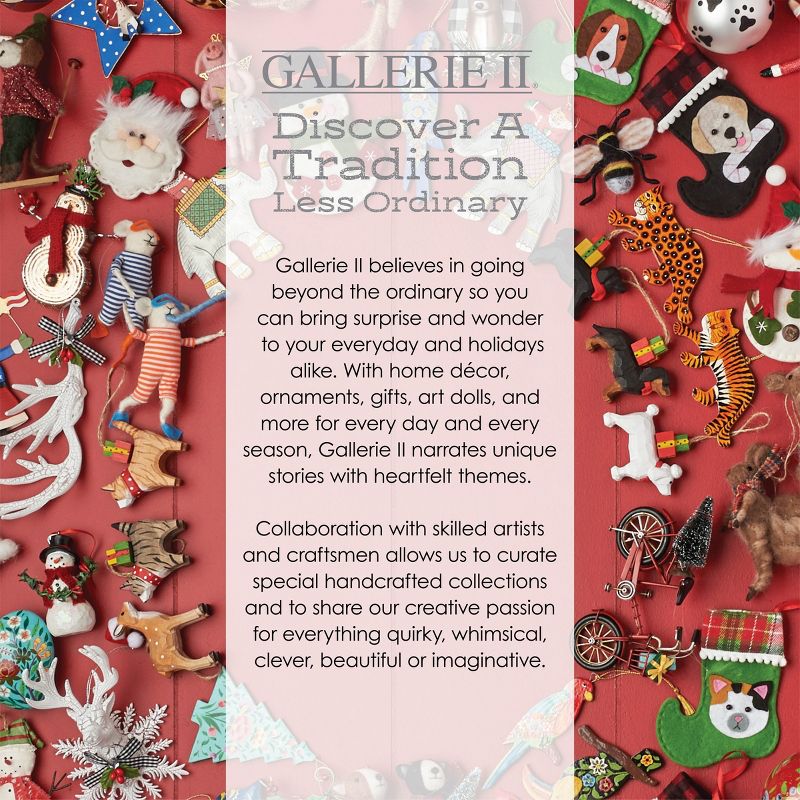 Gallerie II Hummingbird Felted Wool Christmas Xmas Ornament, 5 of 6