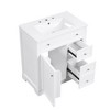 Bathroom Cabinet, 30 Inch Bathroom Vanity With Sink, Door, 2 Drawers, Overflow And 3 Faucet Holes, Waterproof Single Sink Bathroom Vanity Cabinet - 2 of 4