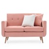 Loveseat Sofa, Mid Century Modern Decor Love Seat Couches for Living Room, Button Tufted Upholstered Small Couch for Bedroom - 3 of 4