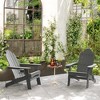 Arceso Folding Adirondack Chair,  15 Inch HDPS Fire Pit Patio Chairs Weather Resistant, Modern Plastic Outdoor Chairs with Cup Holder - 2 of 4