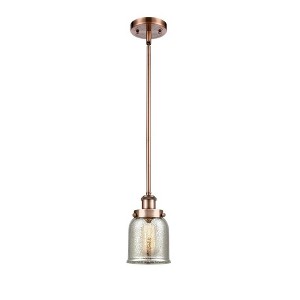Bell - 1 Light Stem Hung Mini Pendant In Industrial Style-10 Inches Tall and 5 Inches Wide - 1 of 1