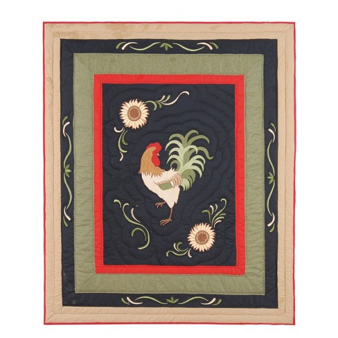 C F Home Harvest Rooster Cotton Quilted 50 X 60 Throw Blanket Target