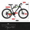 VisioGear 26 Inch Mountain Bike, 21 Speeds Bicycle for Adult & Teenagers, Black & Green, 71"*25"*39.3" - 3 of 4