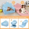 Tiara-Shaped Convertible Dog Bed And Sofa, 22.8"×18.8"×15.7", W/ Plush Cushion & Machine-Washable Cover, Stylish Colors - 3 of 4