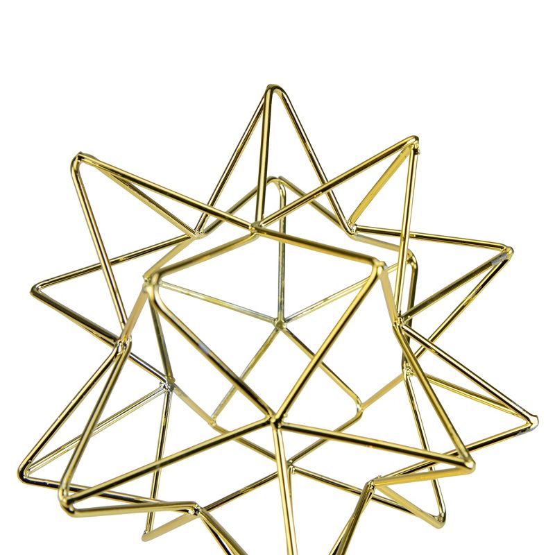 Northlight 5" Gold Metal 3D Star Christmas Tabletop Decoration, 4 of 5
