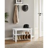 SONGMICS Bamboo Shoe Rack Bench, 3-Tier Shoe Storage Organizer  Shelf  Holder Home Entryway Hallway - image 2 of 4