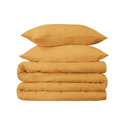 530 Thread Count Solid Deep Pocket Cotton Luxury Premium Duvet Cover Set with Pillow Shams by Blue Nile Mills