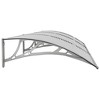 vidaXL Door Canopy Black and Transparent 39.4 in.x31.5 in. Polycarbonate - 4 of 4