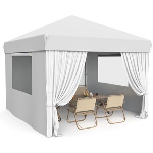 10 X 10ft Pop-Up Canopy, Foldable Outdoor Sunshade Shelter, One-Push Setup Tent for Events, Parties, Camping and Commercial - 1 of 4
