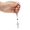 Juvale 24 Pack Small Catholic Rosary Bracelet, Prayer Beads for Baptism Christening, 8 Colors & Crucifix Designs - 3 of 4