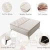35" Large Square Storage Ottoman Bench, Lift Top Upholstered Coffee Table With Large Storage Capacity, Metal Legs, Oversized Footrest For Room - 2 of 4