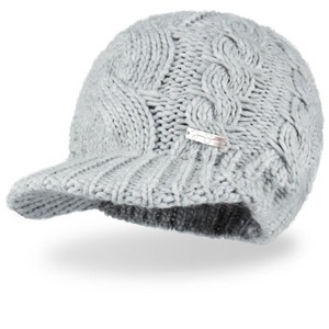 Jessica Simpson Women's Cable Knit Newsboy Beanie Hat with Brim - 1 of 4